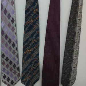 Assorted Men's Silk Ties (Set of 4)